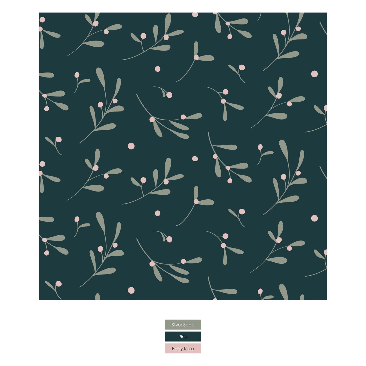 Print Coverall with 2 Way Zipper in Pine Mistletoe