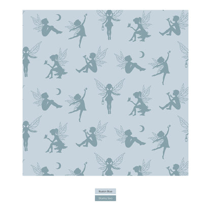 Print Convertible Sleeper with Zipper in Illusion Blue Forest Fairies