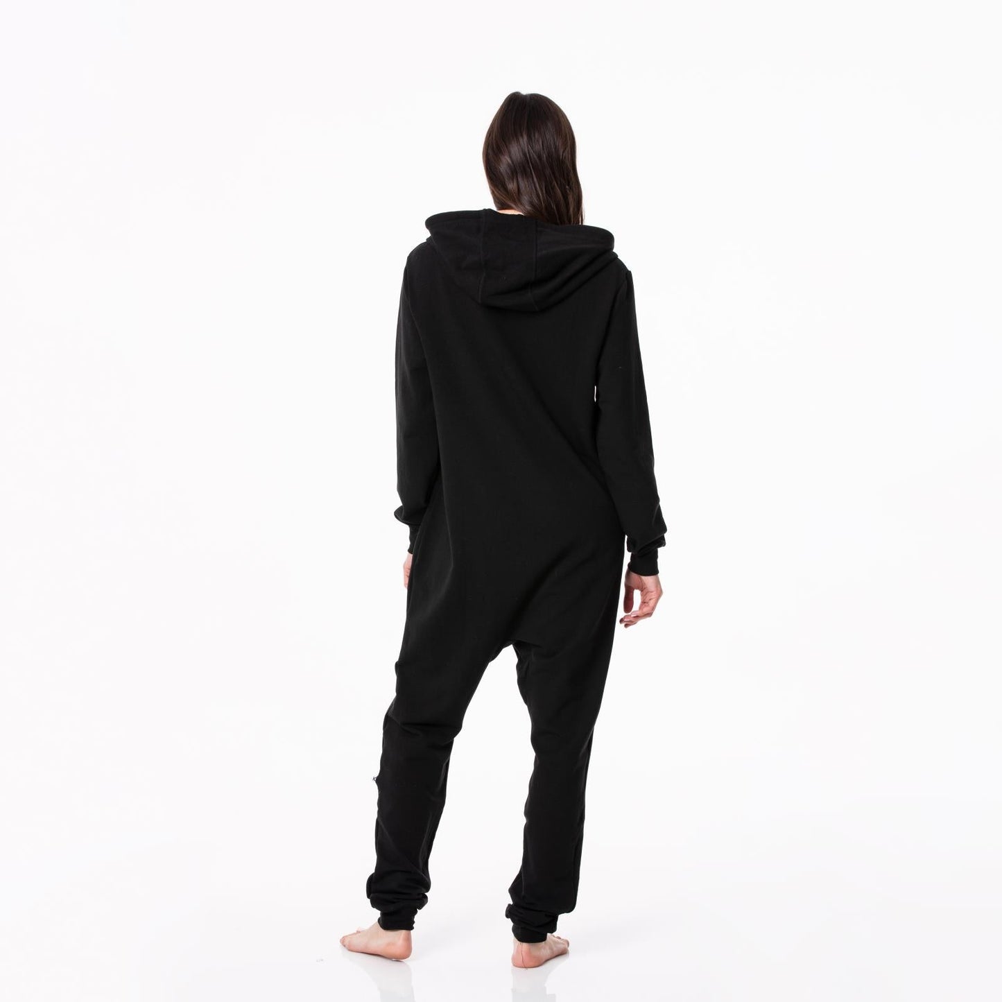 Adult Fleece Jumpsuit with Hood in Midnight