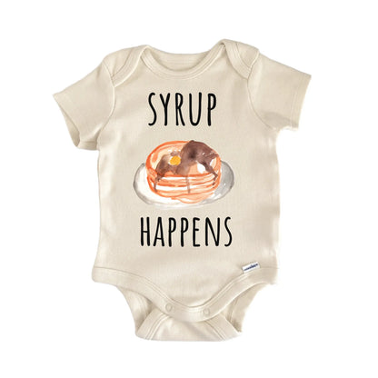 Maple Syrup Pancakes Brunch Breakfast Waffle Baby Gift Baby Bodysuit
