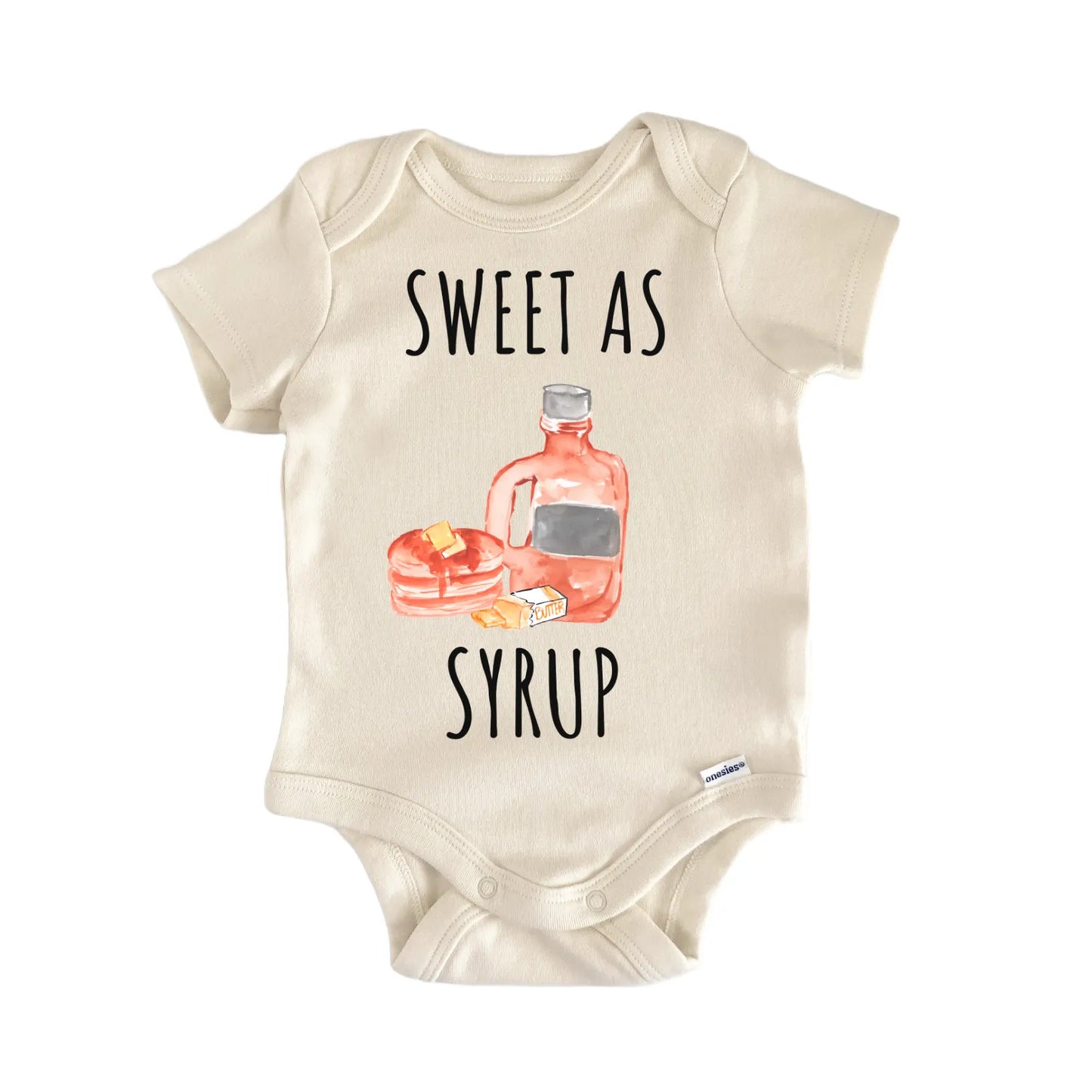 Maple Syrup Pancakes Brunch Breakfast Baby Gift Baby Bodysuit
