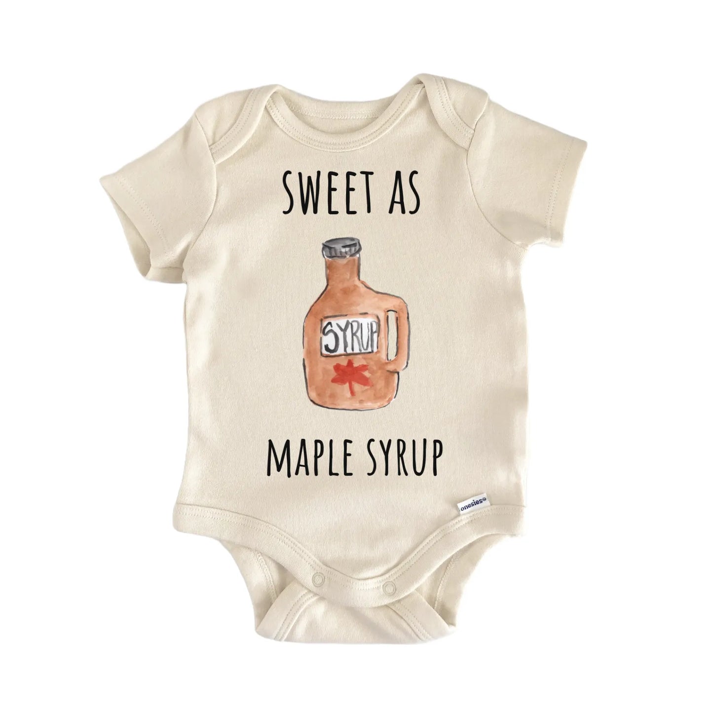 Maple Syrup Sweet Canada Maple Leaf Brunch Breakfast Infant Gift Baby Bodysuit