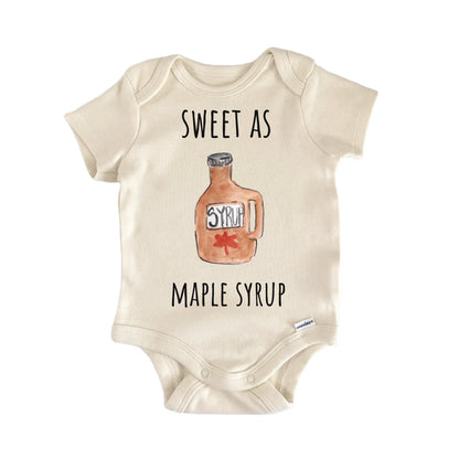 Maple Syrup Sweet Canada Maple Leaf Brunch Breakfast Infant Gift Baby Bodysuit