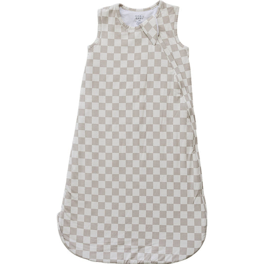 Taupe Checkered Bamboo Sleep Sack