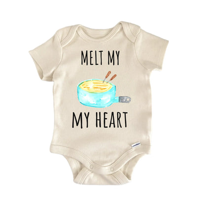 Melt My Heart Cheese Fondue Foodie Baby Gift Baby Bodysuit