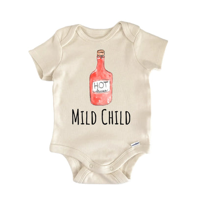 Mild Child Hot Sauce Pepper Mexican Food Infant Gift Baby Bodysuit