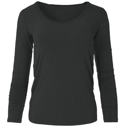 Long Sleeve Scoop Neck Tee in Midnight