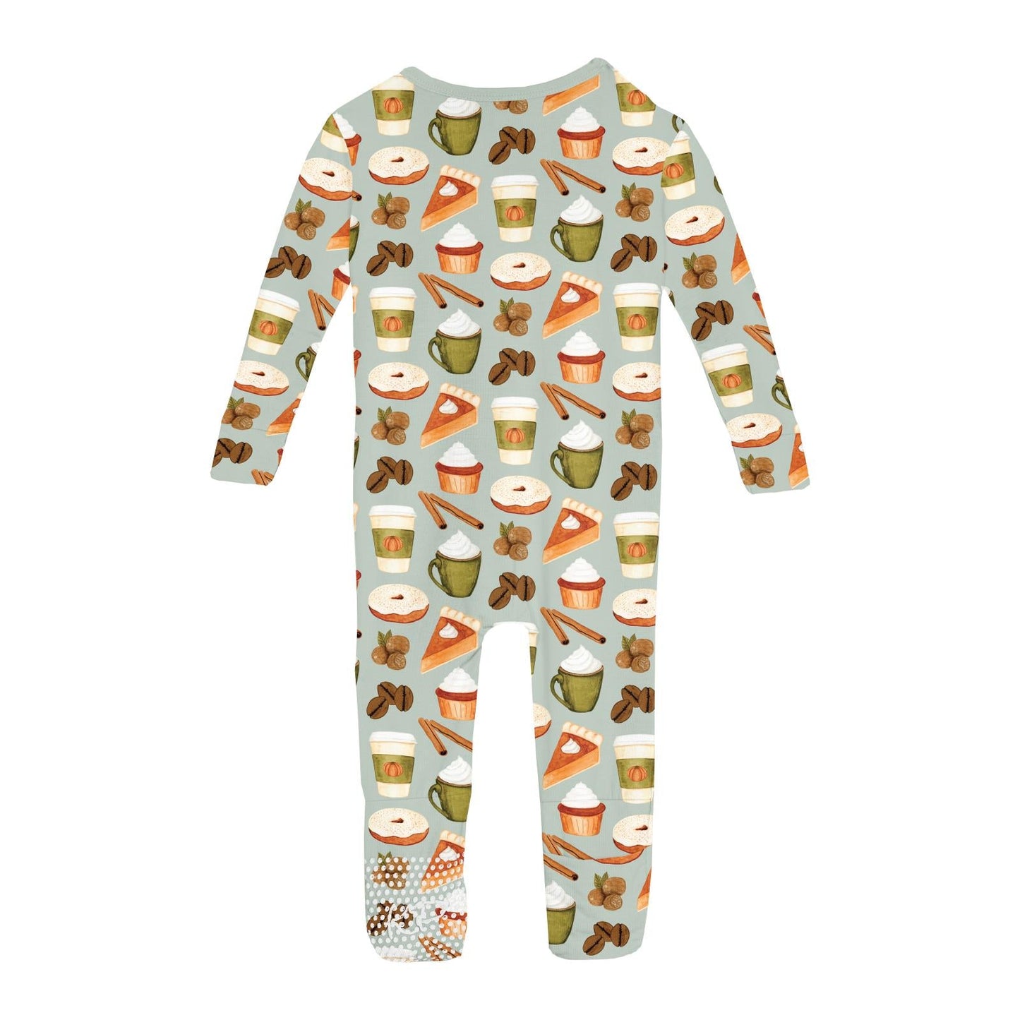 Print Convertible Coverall in Aloe Pumpkin Spice