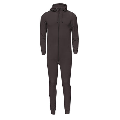 Adult Fleece Jumpsuit with Hood in Midnight