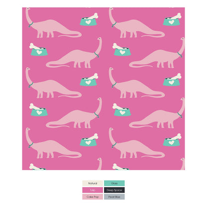 Print Convertible Sleeper with Zipper in Tulip Pet Dino