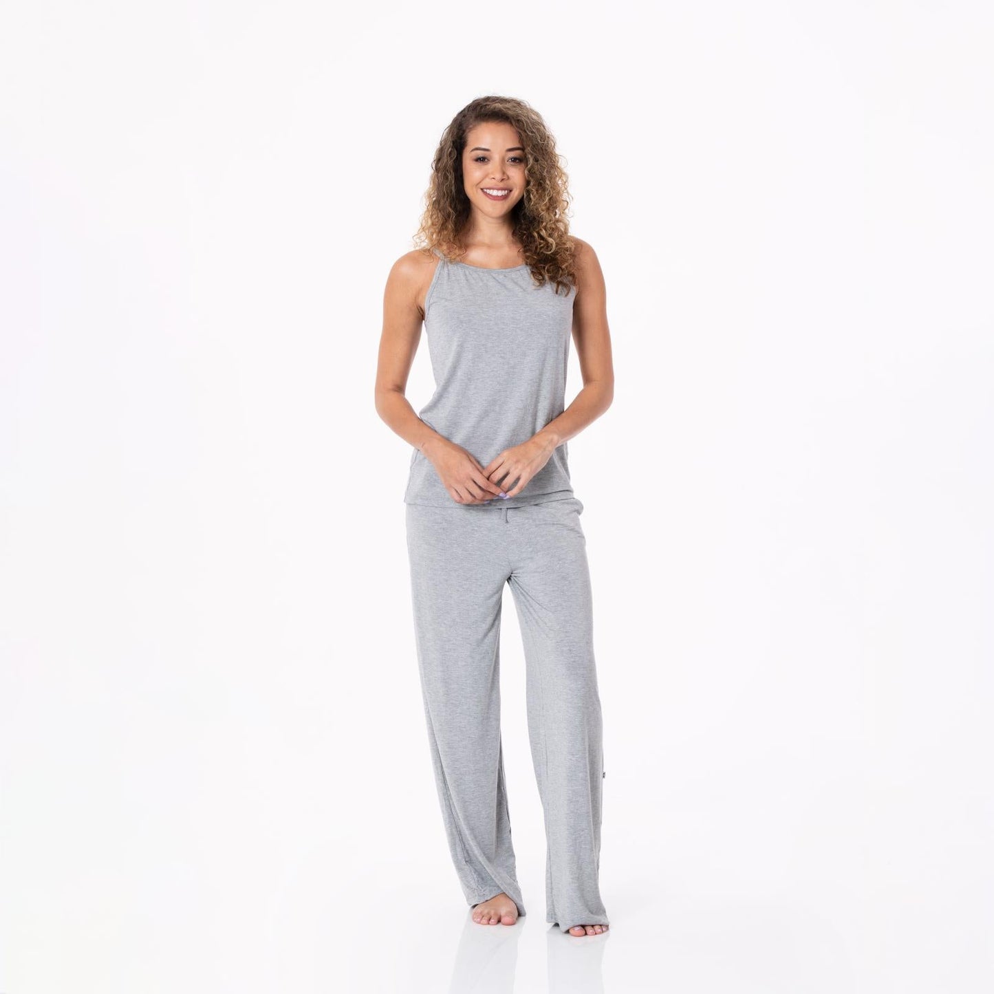 Women's Cami and Lounge Pants Pajama Set in Heathered Mist
