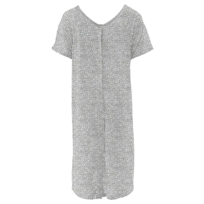 Women's Print Hospital Gown in Road Trip Lattice