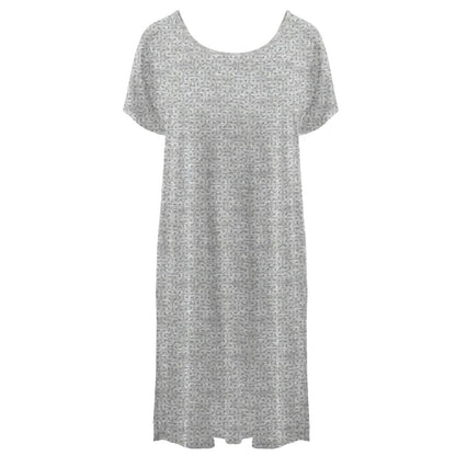Women's Print Hospital Gown in Road Trip Lattice