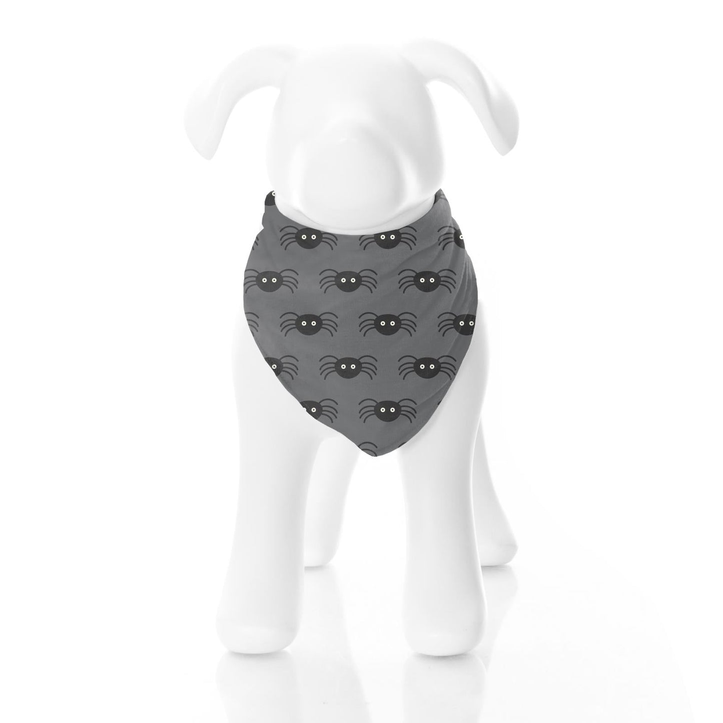 Print Dog Bandana in Stone Spiders