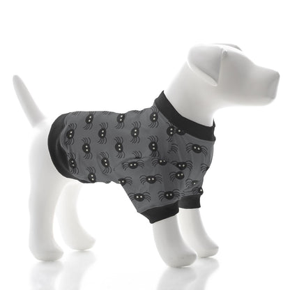 Print Dog Jammies in Stone Spiders