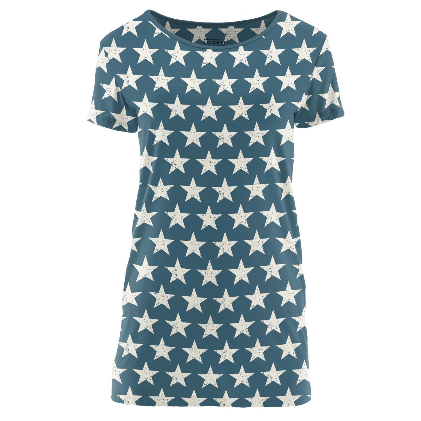 Women's Print Short Sleeve Relaxed Tee in Vintage Stars