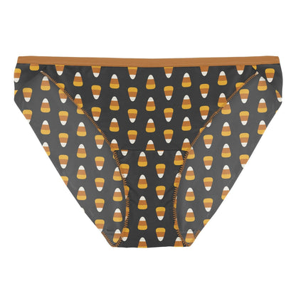 Women's Print Bikini Brief in Midnight Candy Corn