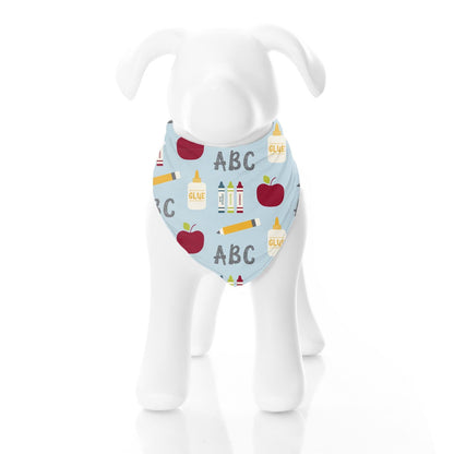 Print Dog Bandana in Spring Sky First Day of School