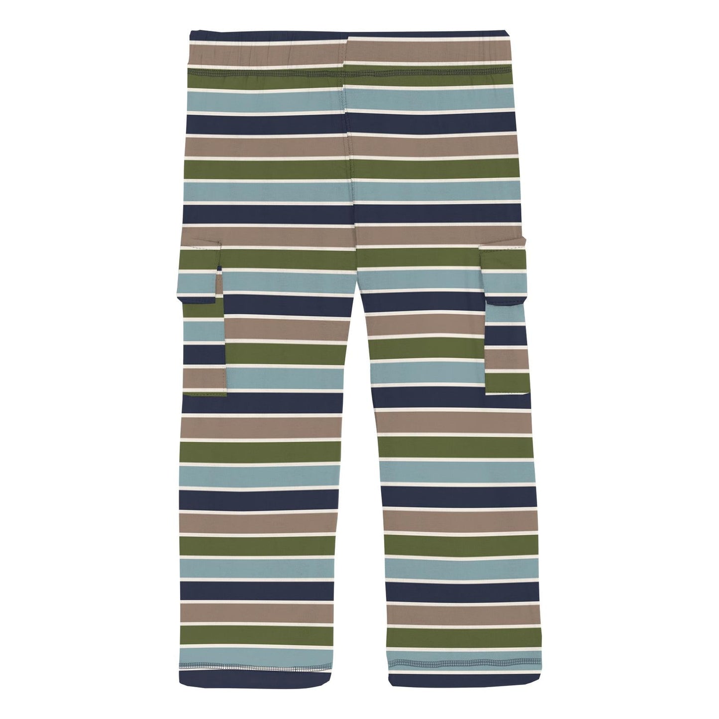 Print Cargo Pants in Fall Vibes Stripe