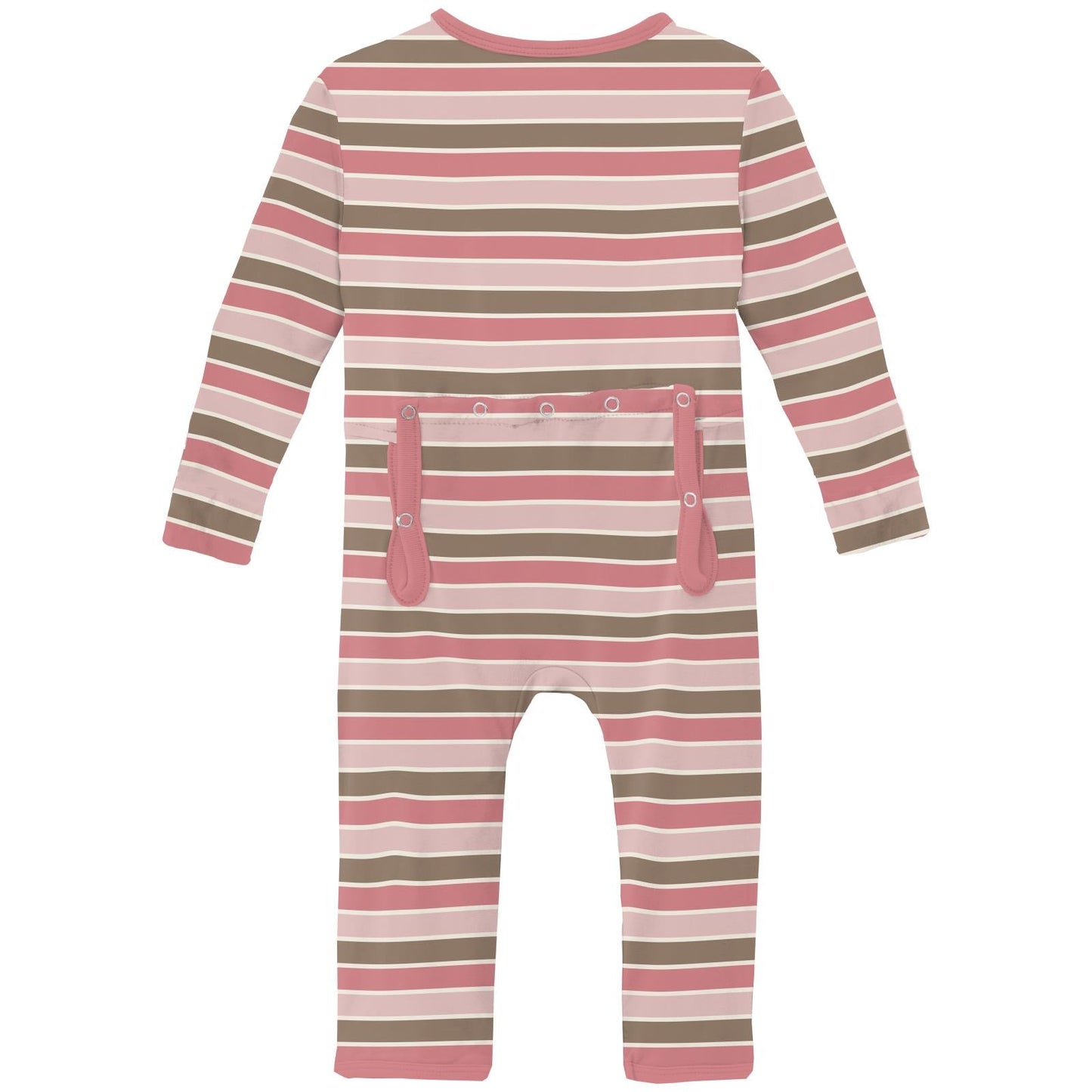 Print Coverall with 2 Way Zipper in Neapolitan Stripe