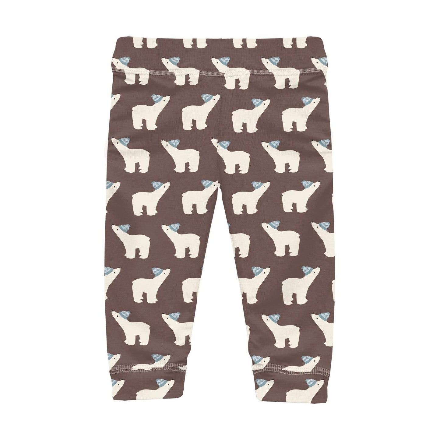 Print Casual Pants in Coffee Polar Bears