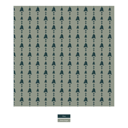 Print Girl's Underwear in Silver Sage Trees & Hearts