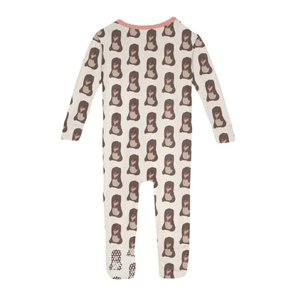 Print Convertible Sleeper with Zipper in Natural Velveteen Rabbit