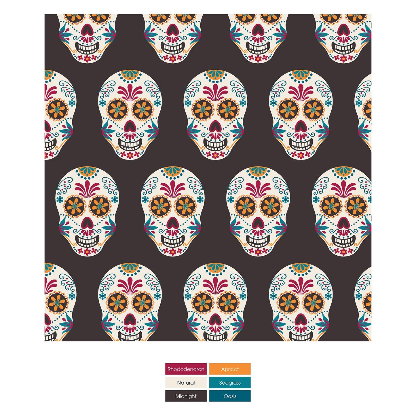 Men's Print Boxer Short in Midnight Dia de los Muertos