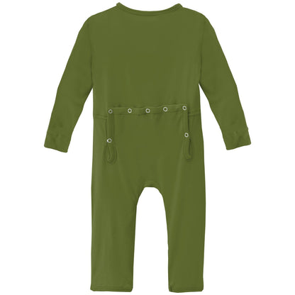 Coverall with Snaps in Moss