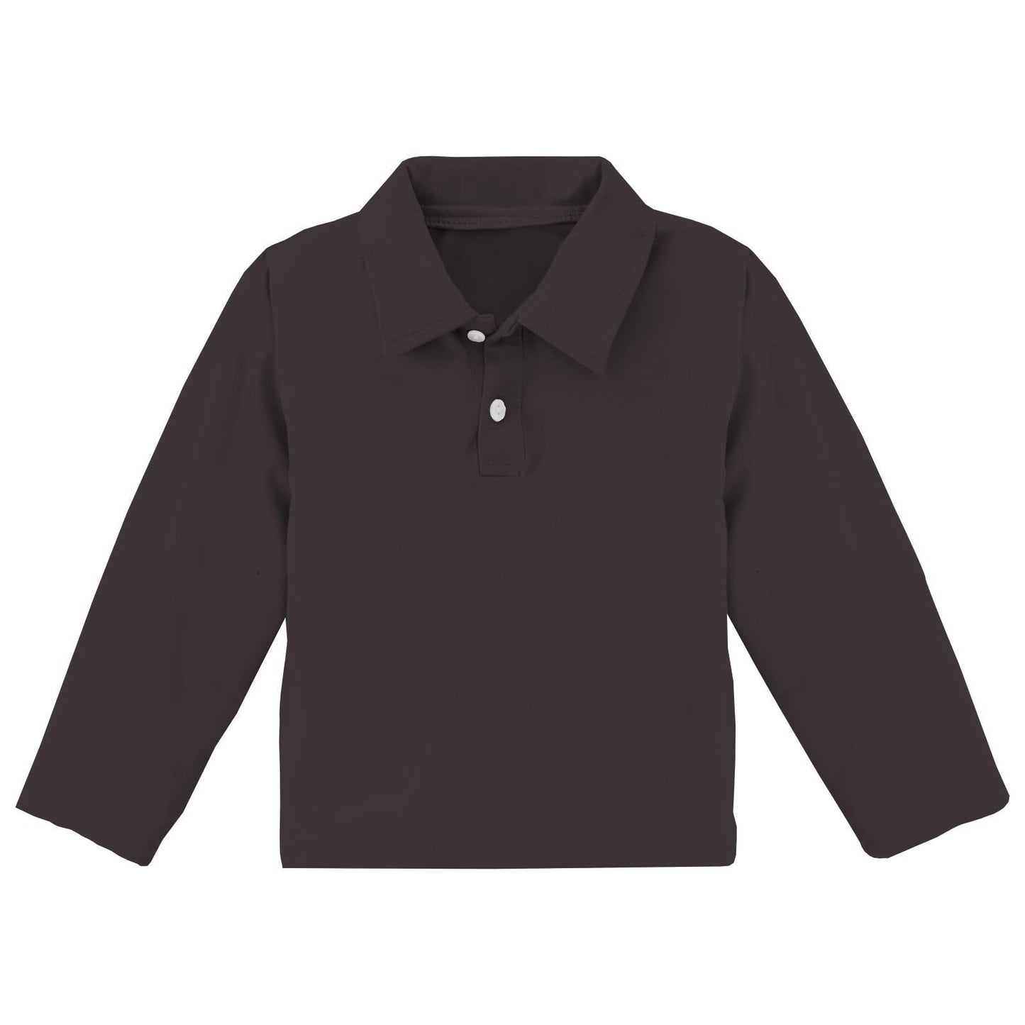 Long Sleeve Polo in Midnight