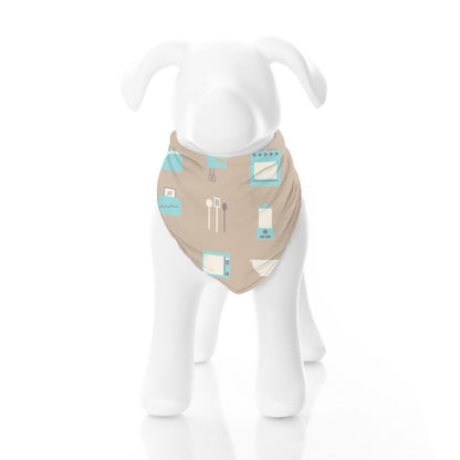 Print Dog Bandana in Burlap Kickee Kitchen