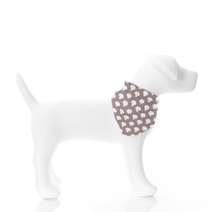 Print Dog Bandana in Quail Button Mushrooms