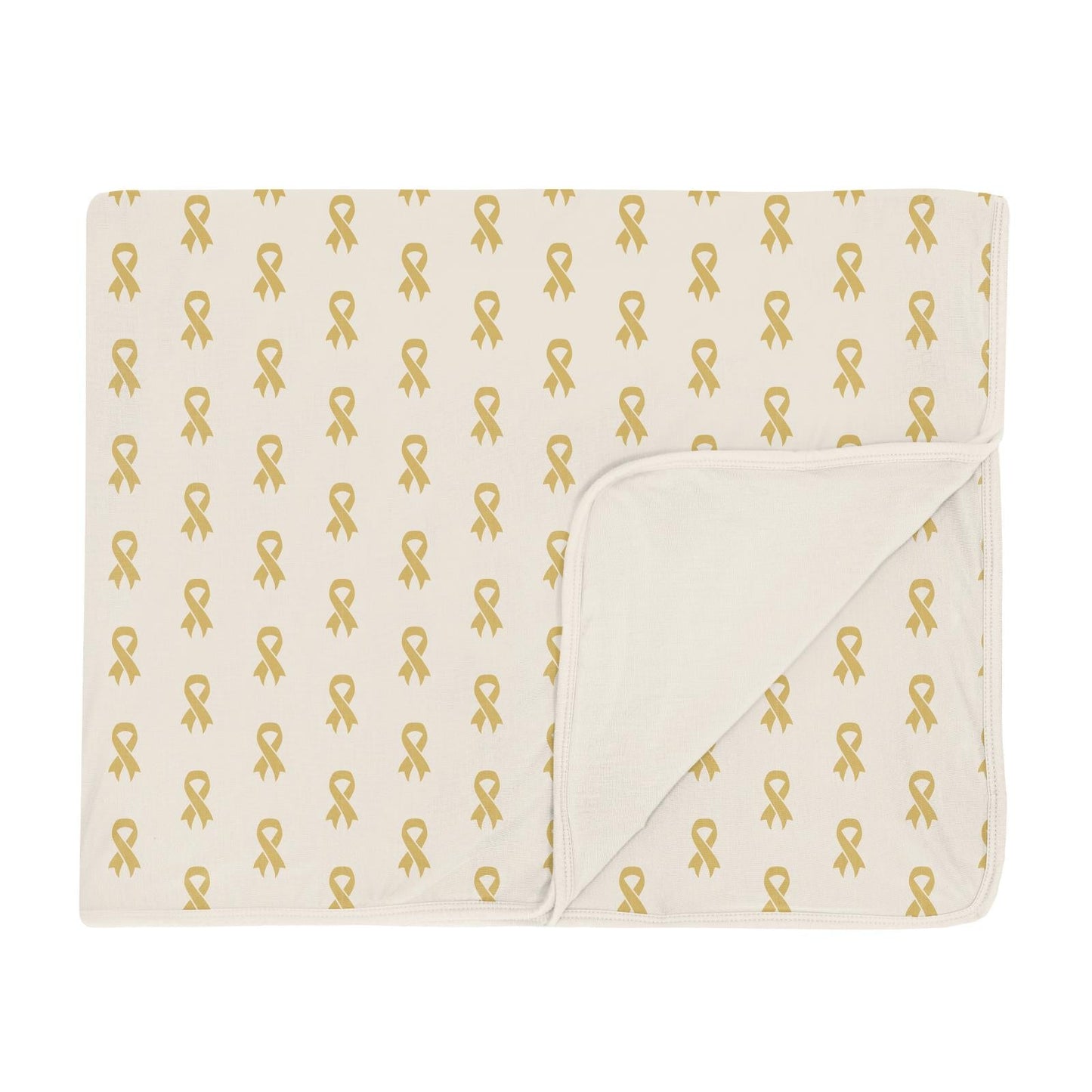 Print Toddler Blanket in Gold Ribbon