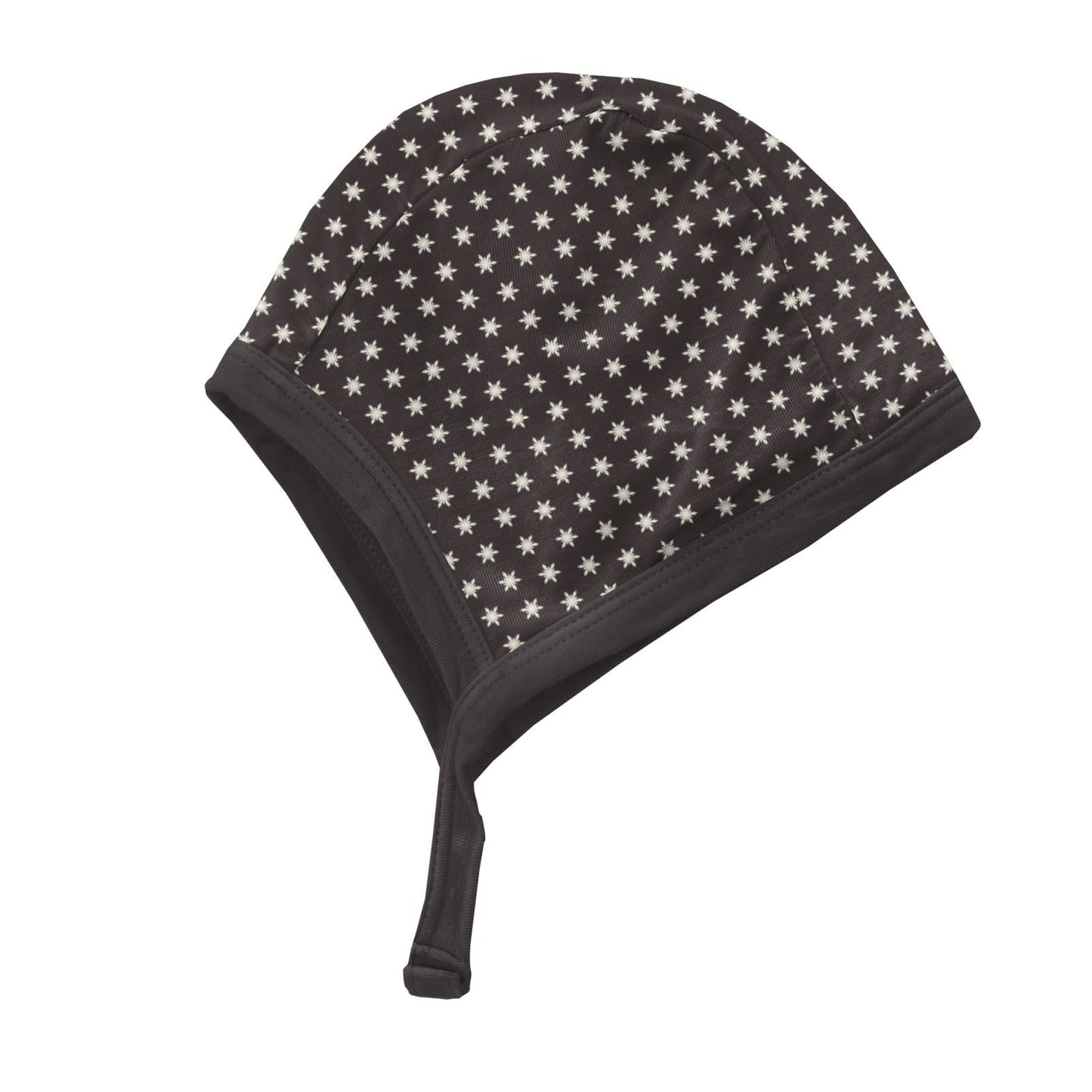 Print Aviator Hat in Midnight Tiny Snowflakes