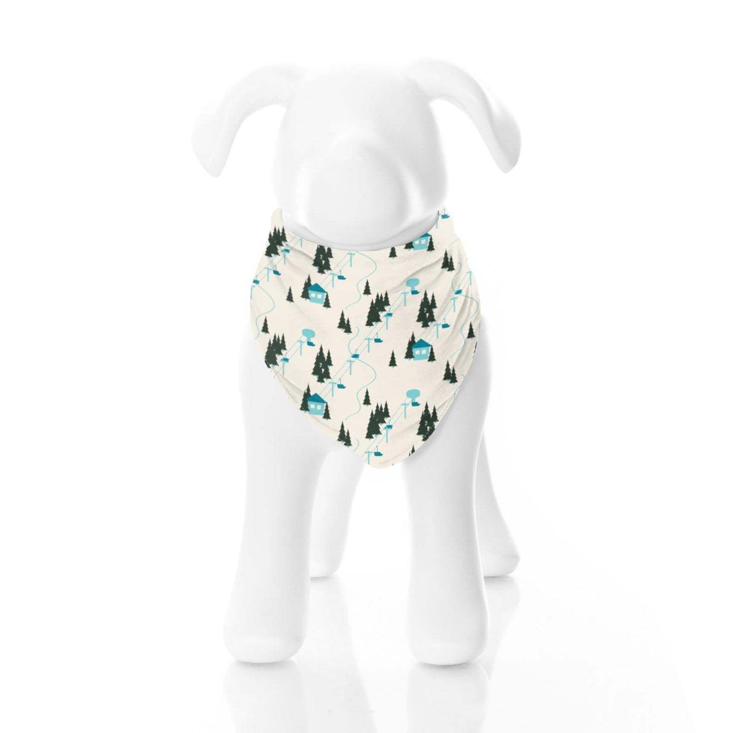 Print Dog Bandana in Natural Chairlift