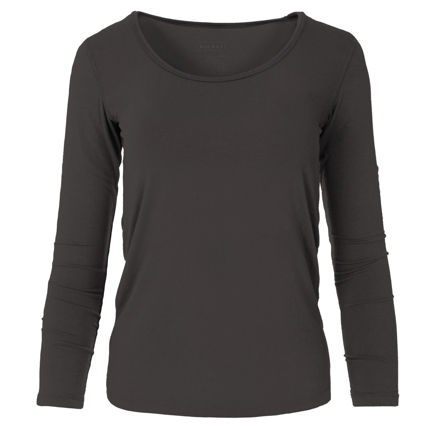 Long Sleeve Scoop Neck Tee in Midnight