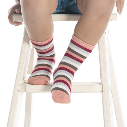 Socks (Set of 3) in Blush, Geology Stripe and Natural