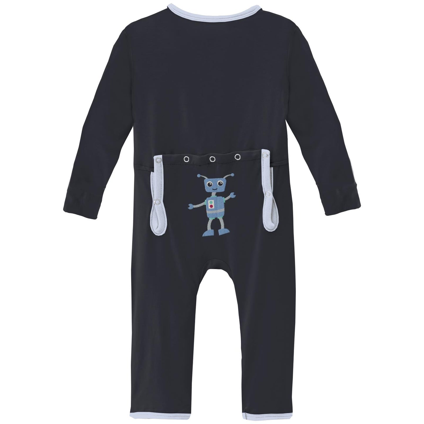 Applique Coverall with 2 Way Zipper in Deep Space Robot