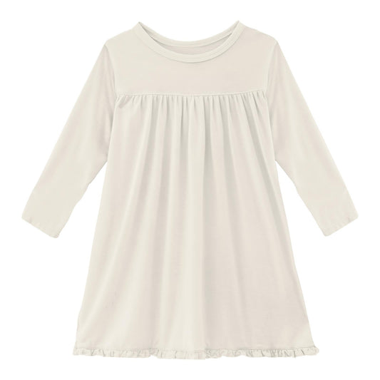 Long Sleeve Swing Dress in Natural