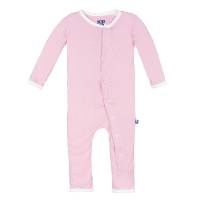Applique Coverall with Snaps in Lotus I Love Mom