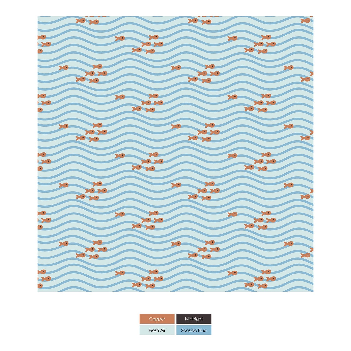 Print Cargo Shorts in Fresh Air Little Fishy