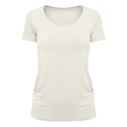 Women's Short Sleeve Scoop Neck Tee in Natural