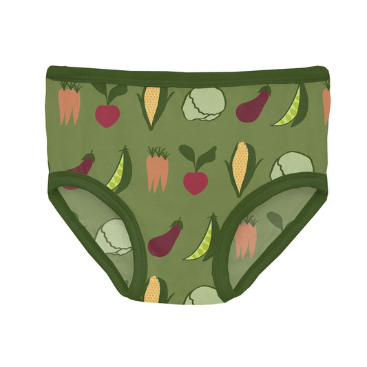 Print Girl's Underwear in Grasshopper Garden Veggies