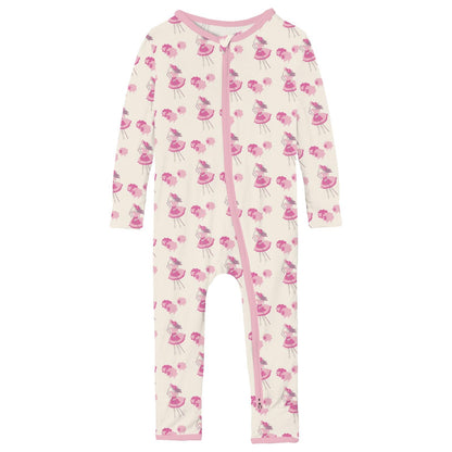 Print Coverall with 2 Way Zipper in Natural Little Bo Peep