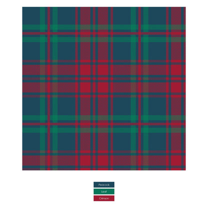 Print Coverall with 2 Way Zipper in Peacock Plaid