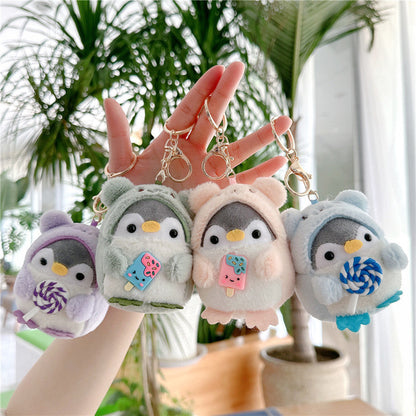 Crossdressing Penguin Doll Ice Cream Small Pendant Shaper Doll