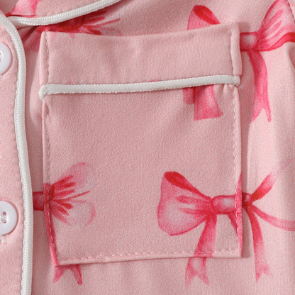 Printed Fashion Personalized Girls' Bow Jumpsuit