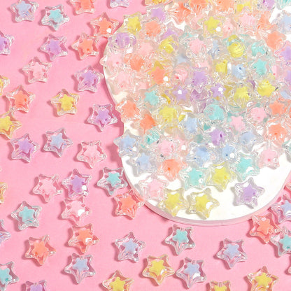 Acrylic Color Five-pointed Star Beaded Diy Ornament Accessories