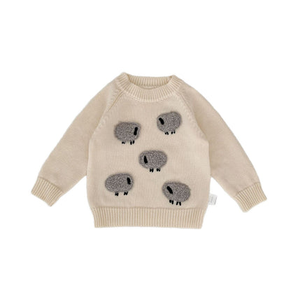 Autumn And Winter Infant Cotton Men's And Women's Terry Pullover Woolen Top