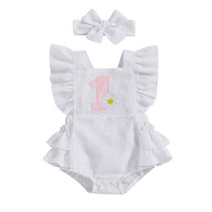 Girls' Fashion Little Daisy Printed Romper
